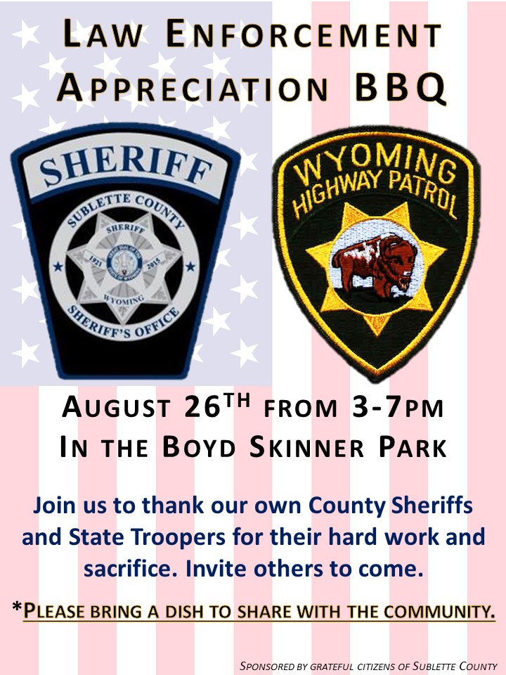 Sublette Law Enforcement Appreciation BBQ